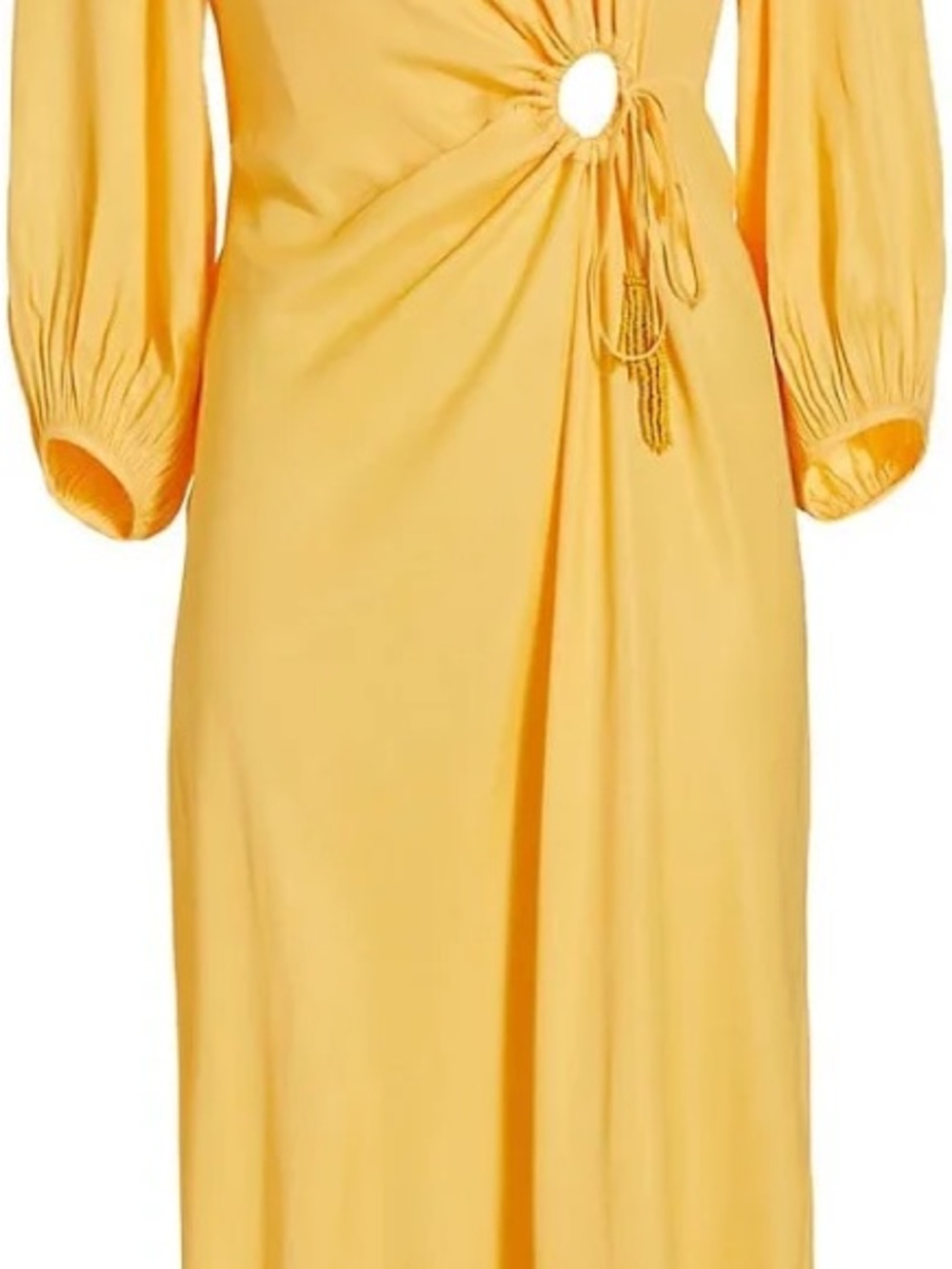 Sunshine Yellow FARM Rio Cutout Midi Dress - size Medium - Picture 4 of 9
